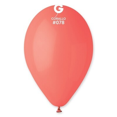 12" Latex Balloon- Coral #078 - G110