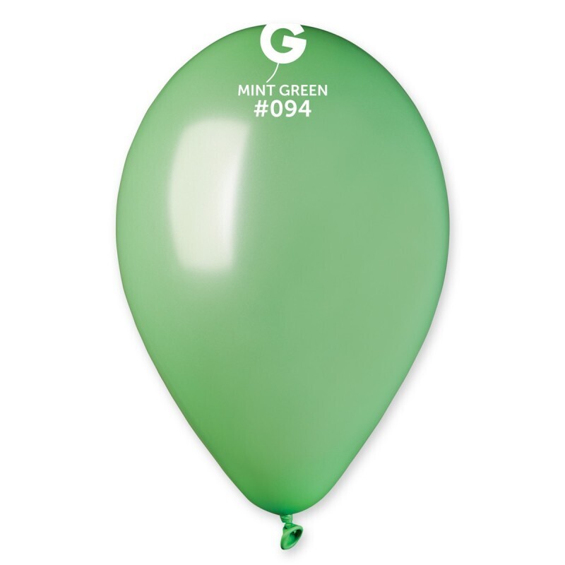 Metallic mint green colored Gemar 12&quot; latex balloon