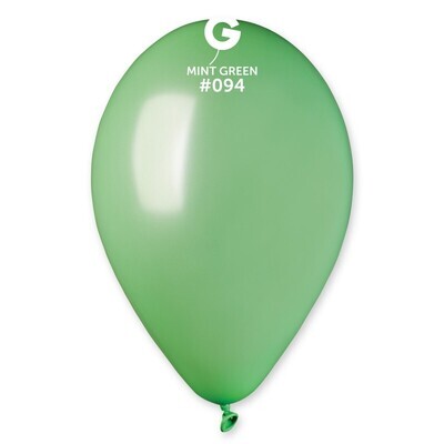 12" Latex Balloon- Metallic Mint Green #094 - G110