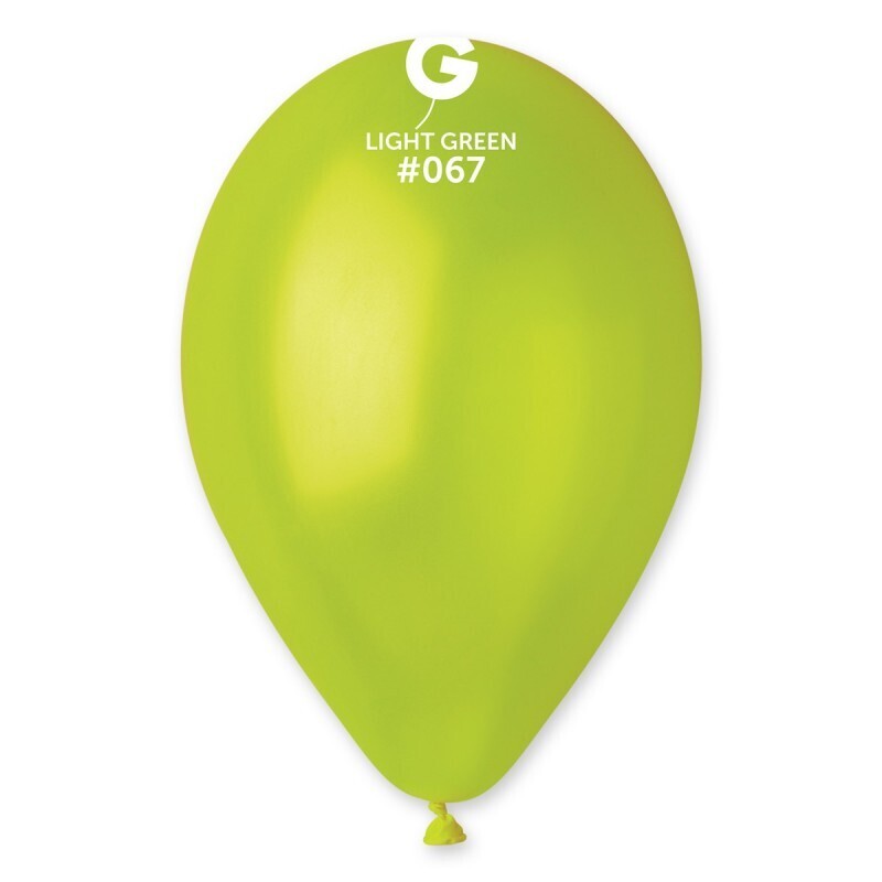 Metallic light green colored Gemar 12&quot; latex balloon