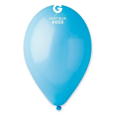12" Latex Balloon- Light Blue #009 - G110