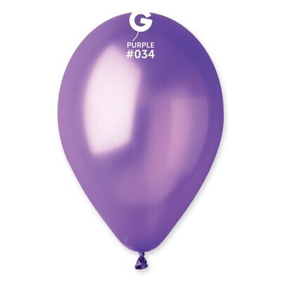 12" Latex Balloon- Metallic Purple #034 - G110
