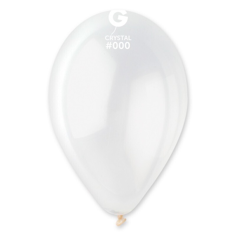 12 Clear colored Gemar 12" latex balloon