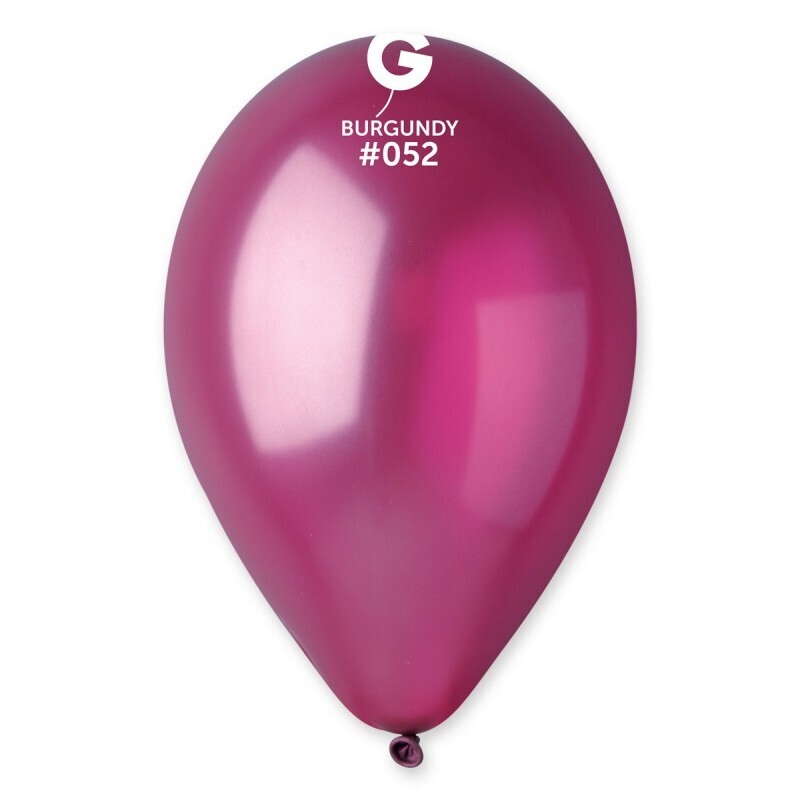 12 inch metallic burgundy latex balloons for parties, events, and balloon décor