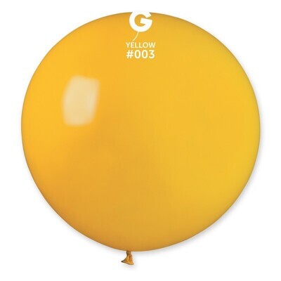 31" Latex Balloon- Yellow #003 - G30