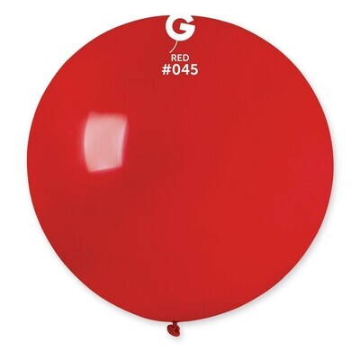 31" Latex Balloon- Red #045 - G30