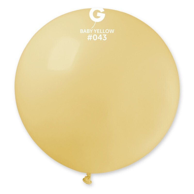31&quot; Latex Balloon- Baby Yellow #043 - G30