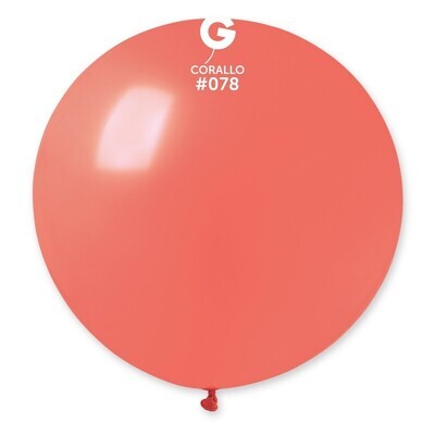 31" Latex Balloon- Coral #078 - G30
