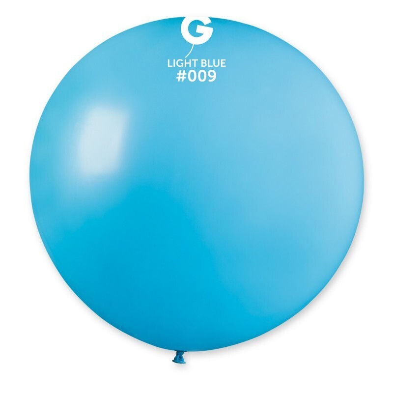 31&quot; Latex Balloon- Light Blue #009 - G30