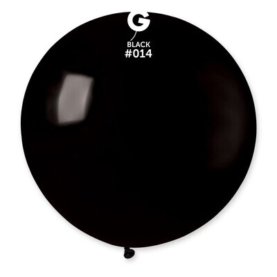31" Latex Balloon- Black #014 - G30