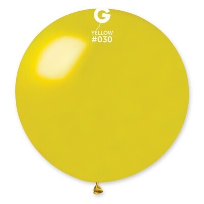 31" Latex Balloon- Metallic Yellow #030 - GM30