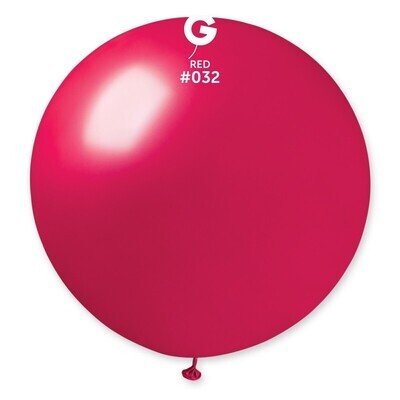 31" Latex Balloon- Metallic Red #032 - GM30