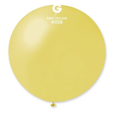 31" Latex Balloon- Metallic Baby Yellow #056 - GM30