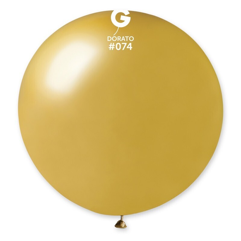 31&quot; Latex Balloon- Metallic Dorato Gold #074 - GM30