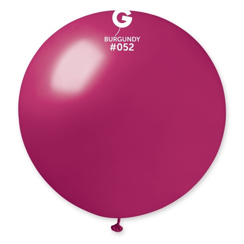 31&quot; Latex Balloon- Metallic Burgundy #052 - GM30