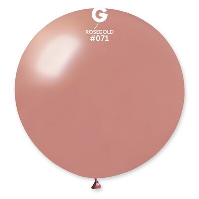 31" Latex Balloon- Metallic Rose Gold #071 - GM30