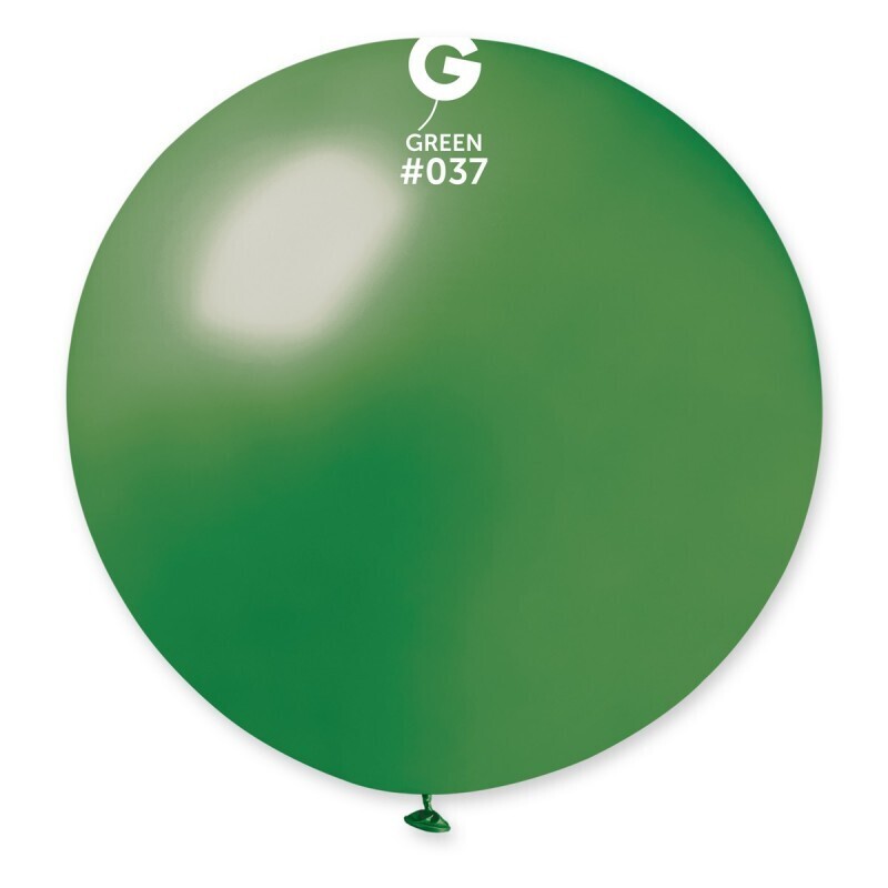 31&quot; Latex Balloon- Metallic Green #037 - GM30