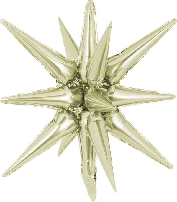 Starburst 3D Foil Balloon 22&quot; Small Champagne