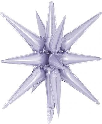 Starburst 3D Foil Balloon 22" Small Lilac