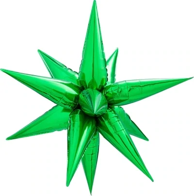 Starburst 3D Foil Balloon 26" Large Green