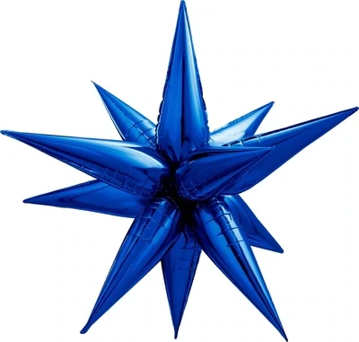 Starburst 3D Foil Balloon 26" Large Navy Blue