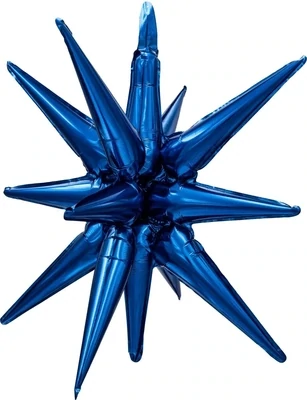 Starburst 3D Foil Balloon 22" Small Navy Blue