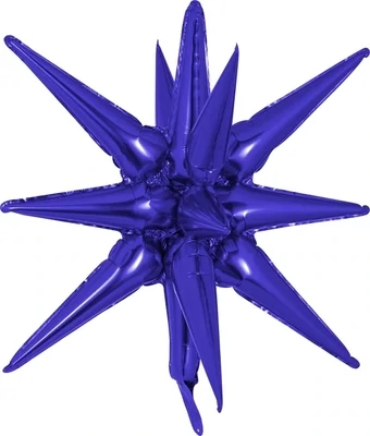 Starburst 3D Foil Balloon 22" Small Purple