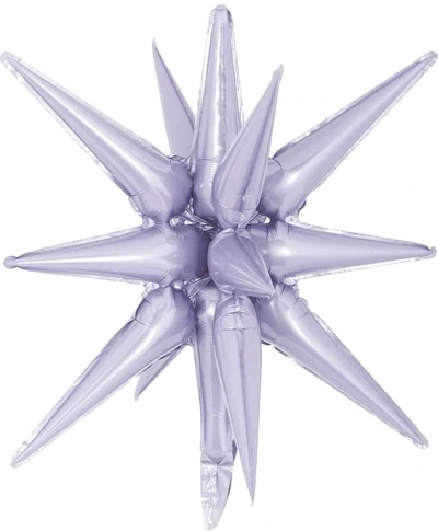 Starburst 3D Foil Balloon 26&quot; Large Lilac