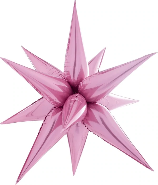 Starburst 3D Foil Balloon 40&quot; Jumbo Light Pink