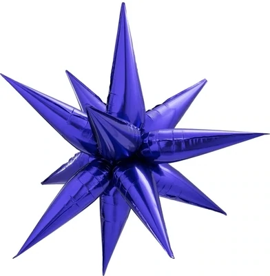 Starburst 3D Foil Balloon 40" Jumbo Purple