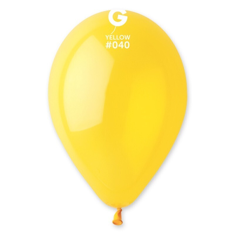 12 Yellow colored Gemar 12" latex balloon