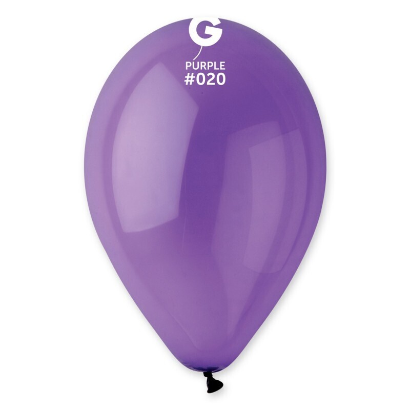 12 Purple colored Gemar 12" latex balloon