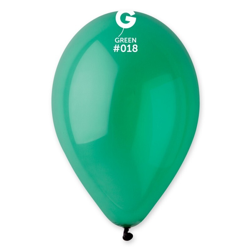 12 12" Latex Balloon- Green #018 - G110