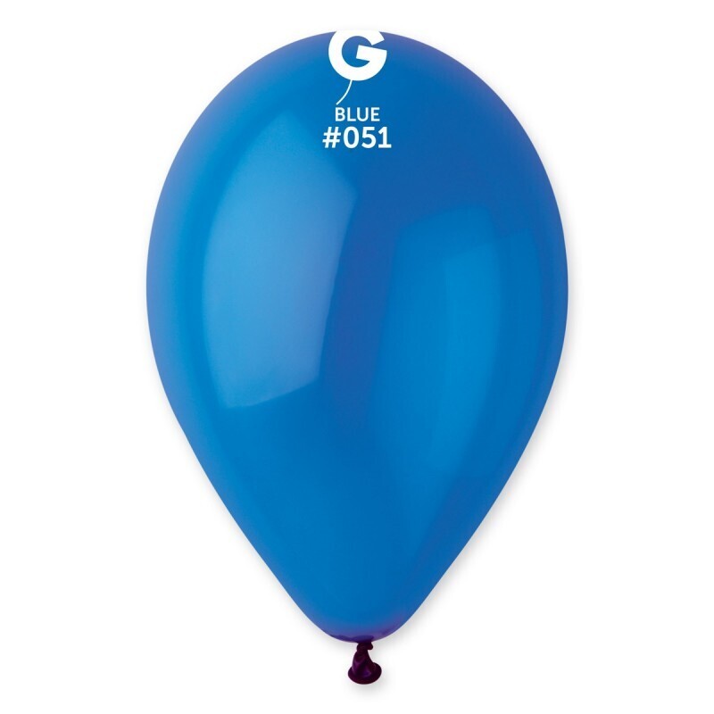 12" Latex Balloon- Blue #051 - G110