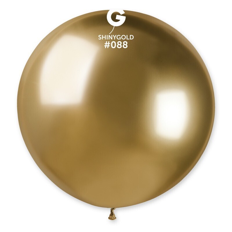 31&quot; Latex Balloon- Shiny Gold #088