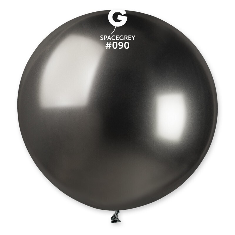 31" Latex Balloon- Shiny Space Grey #090