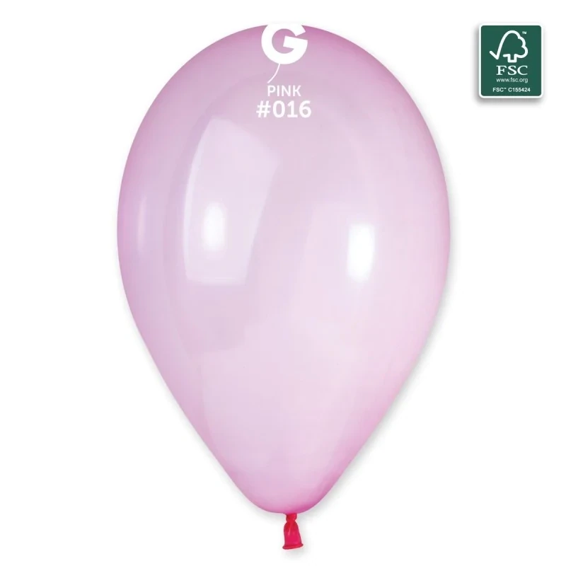 Crystal pink colored Gemar 13&quot; latex balloon