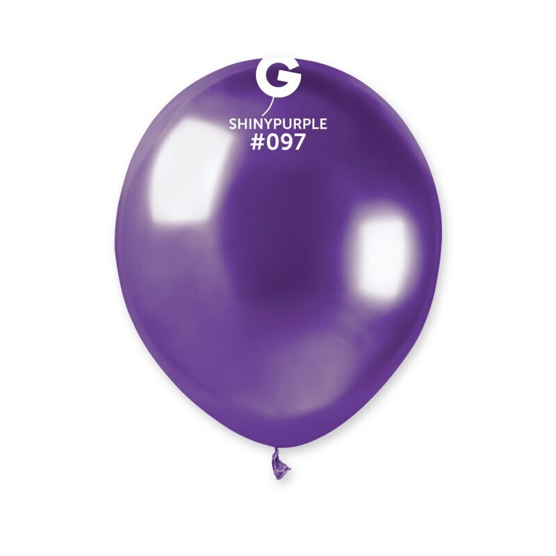 5" Latex Balloon- Shiny Purple #097