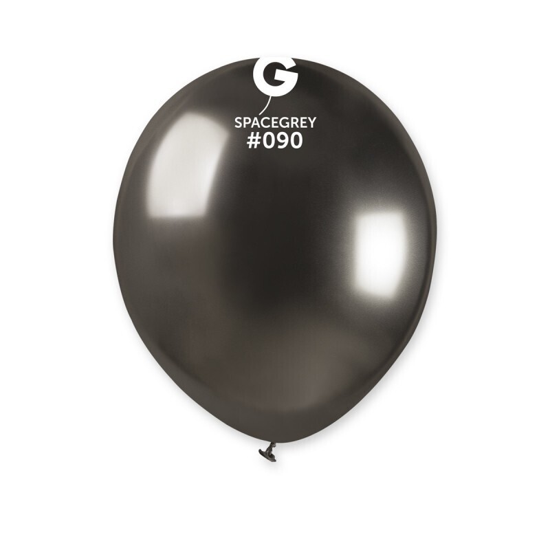 5" Latex Balloon- Shiny Space Grey #090