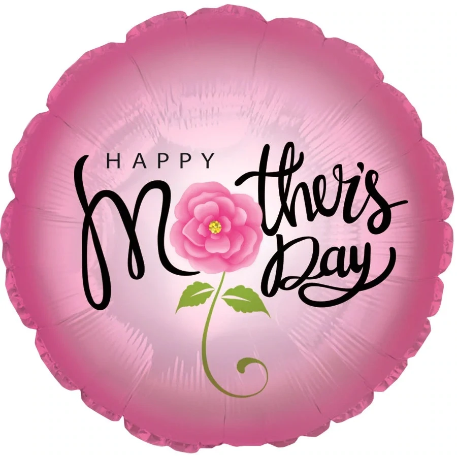 17&quot; Happy Mother&#39;s Day Pink Rose Foil Balloon