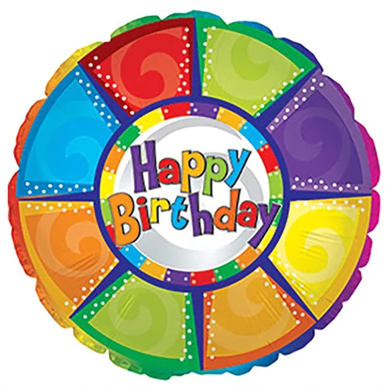 17" Happy Birthday Colorful Pieces