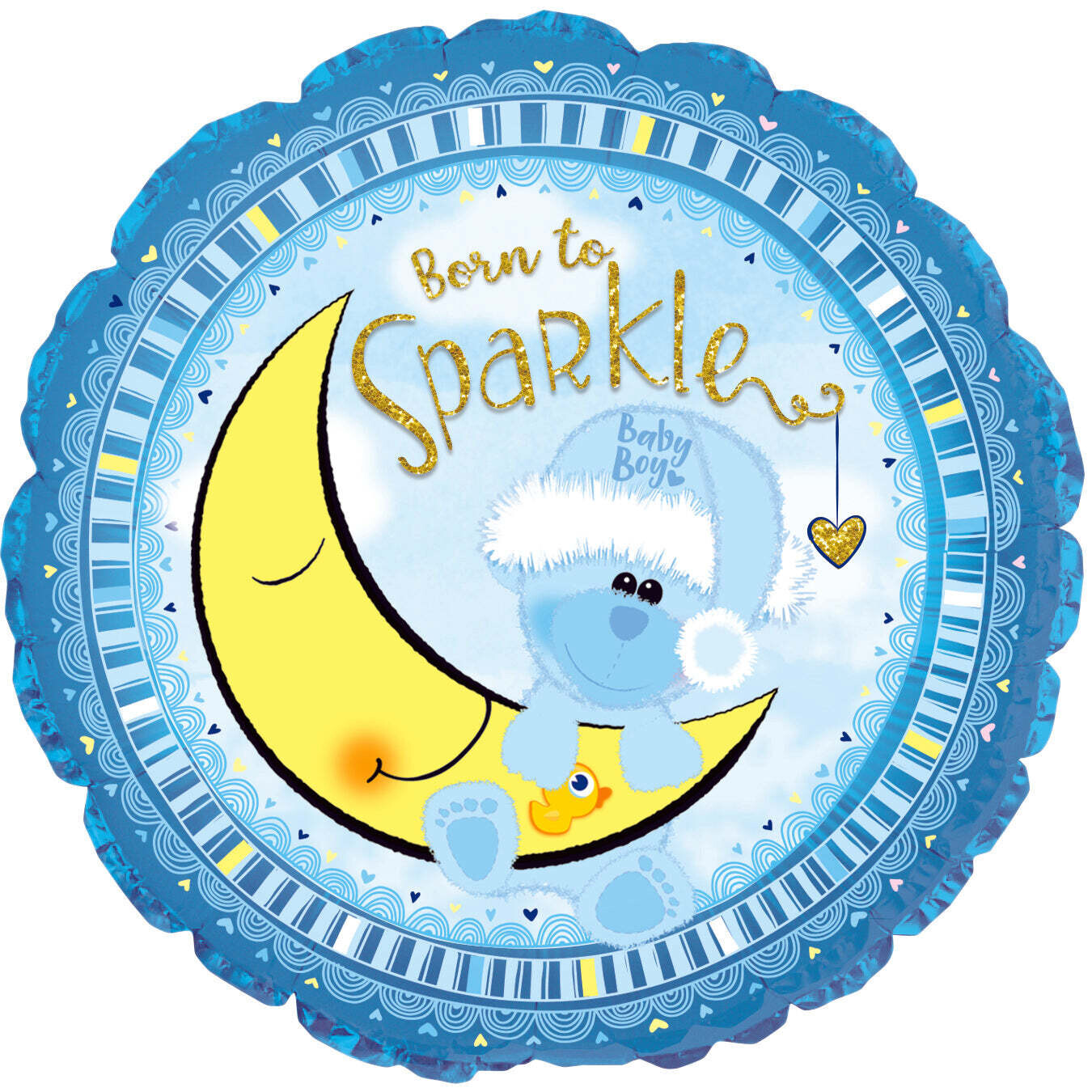 17&quot;Born to Sparkle It&#39;s a Boy