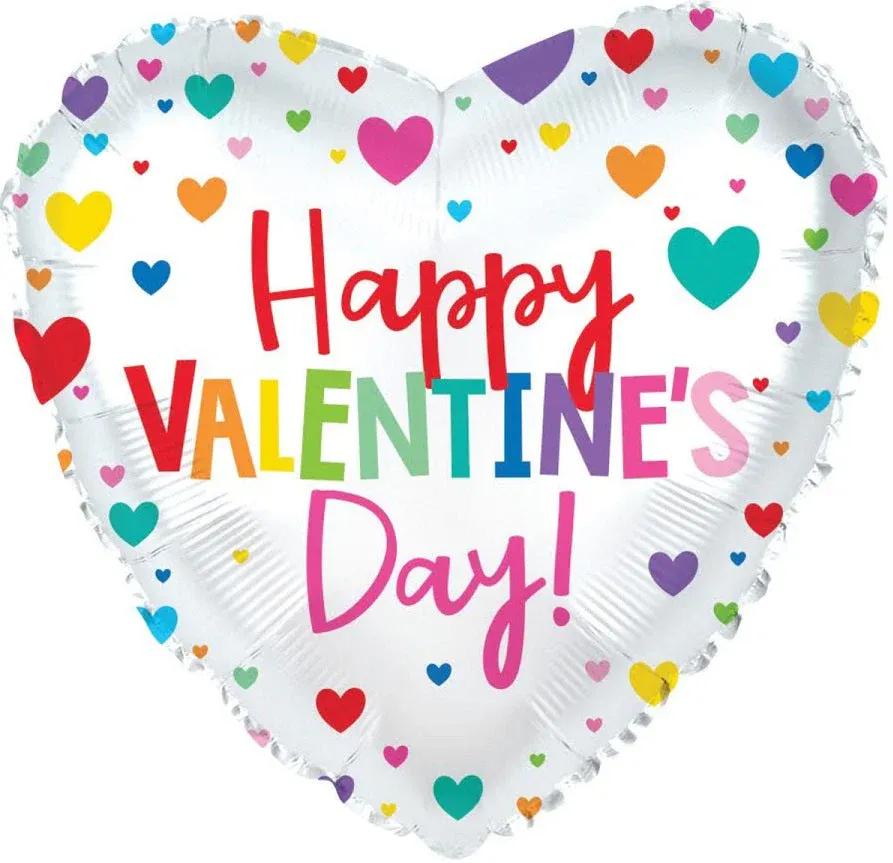 17&quot; VALENTINES DAY COLORFUL  HEARTS