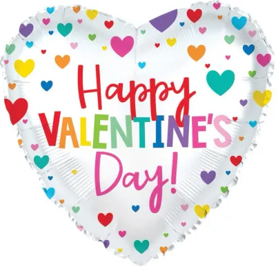 17&quot; VALENTINES DAY COLORFUL  HEARTS