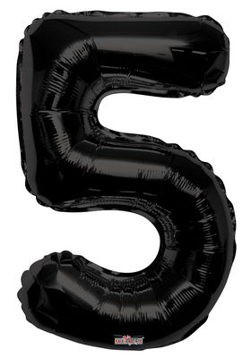 34&quot; Black Foil Number &quot;5&quot; Balloon