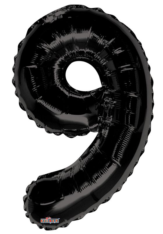34&quot; Black Foil Number &quot;9&quot; Balloon