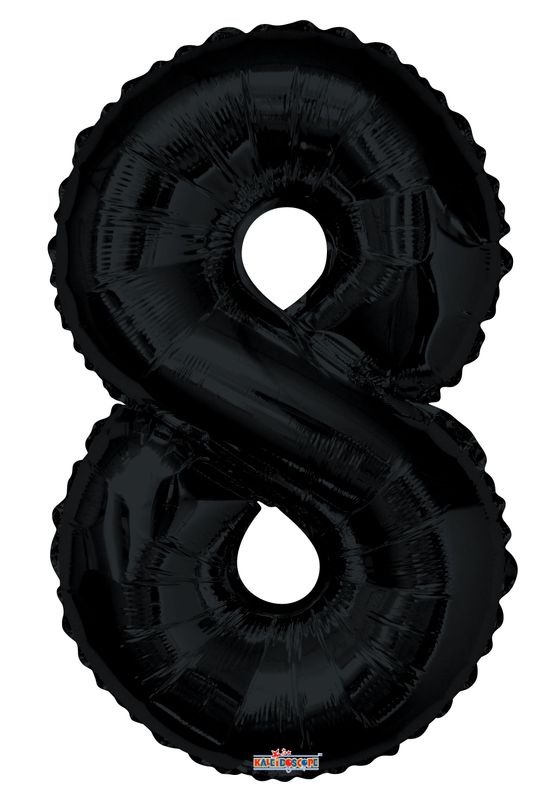 34&quot; Black Foil Number &quot;8&quot; Balloon