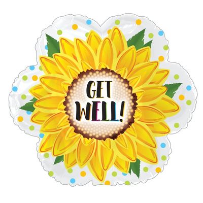 17&quot; Get Well Sunflower  Foil Balloon
