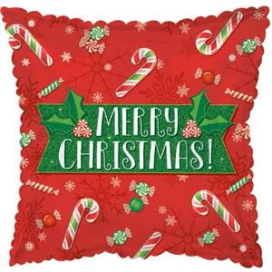 17" CHRISTMAS BANNER AND CANDY CANES