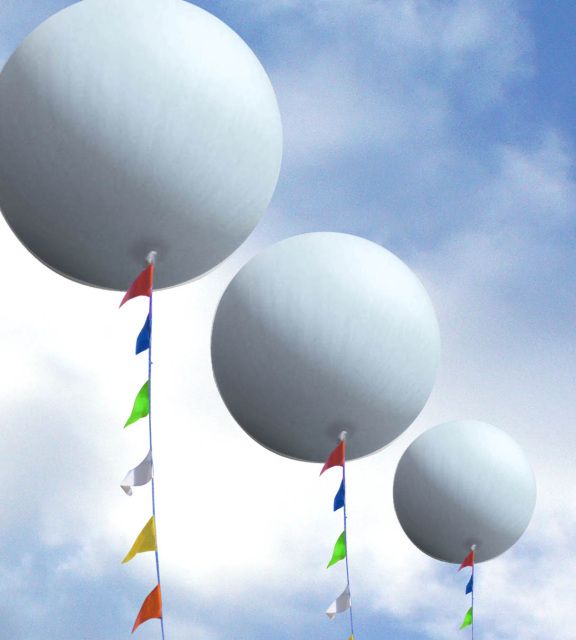 5.5' White Cloudbuster Jumbo Balloon